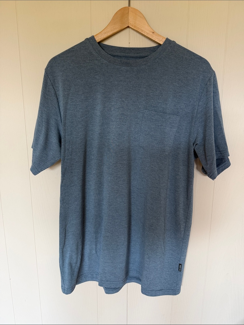 Free Fly Pocket Tee Heather Blue Sz M